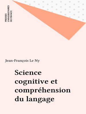cover image of Science cognitive et compréhension du langage